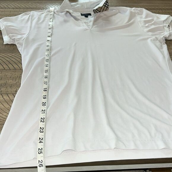 BurberryGolf⛳️Designer🧑🎨 Shirt👚Pale Pink with NovaCheck CollarLuxury Playtime! - Picture 11 of 17